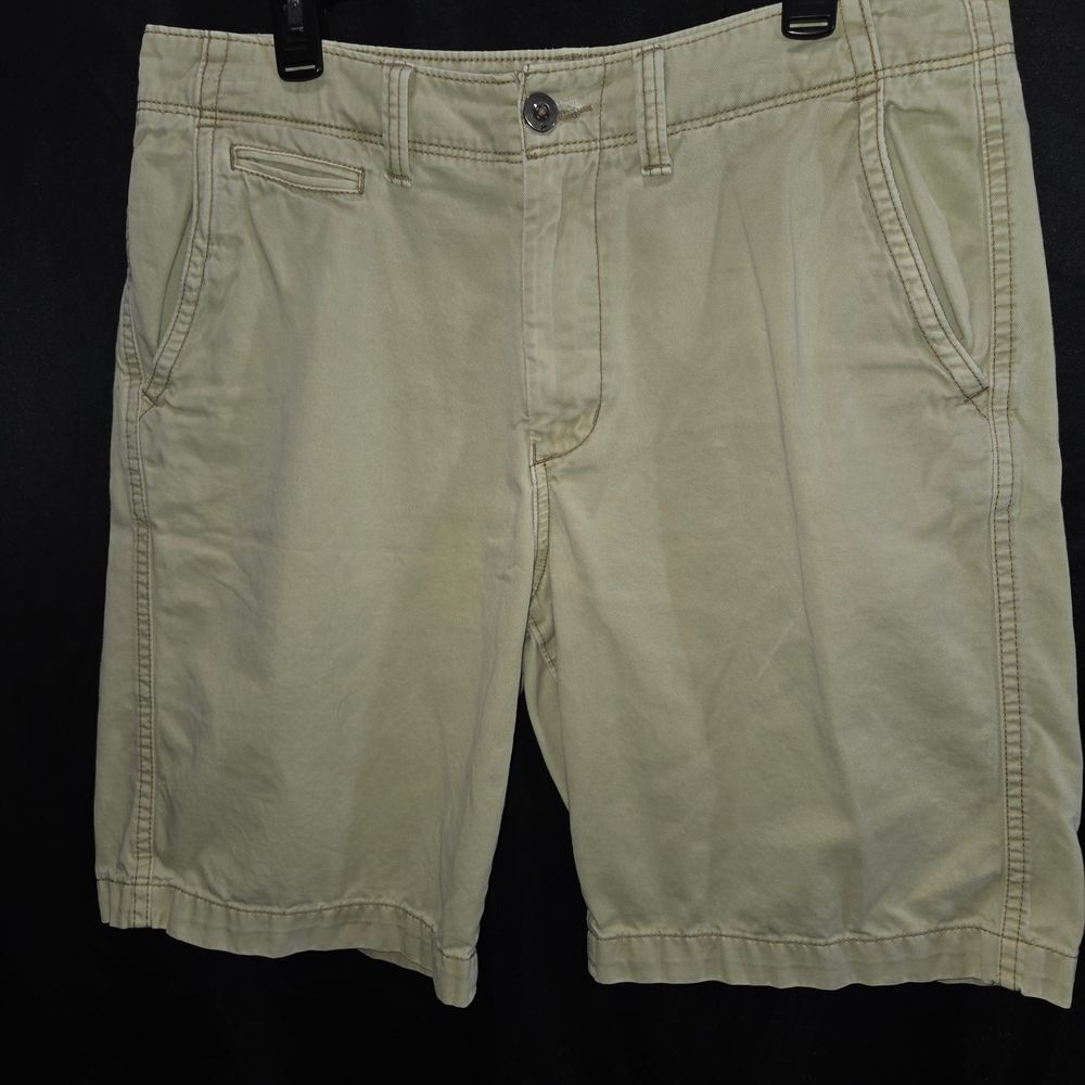 American Eagle Mens Y2K Longboard Gorpcore Cargo Shorts Khaki Relaxed Fit Sz 34